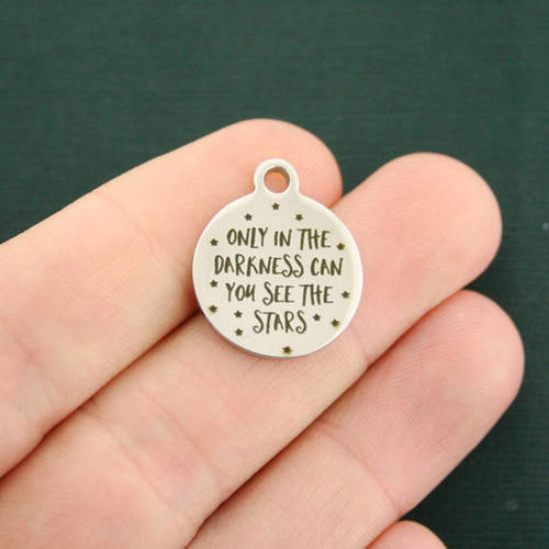 Only in the Darkness Stainless Steel Charms - can you see the stars - BFS001-1521