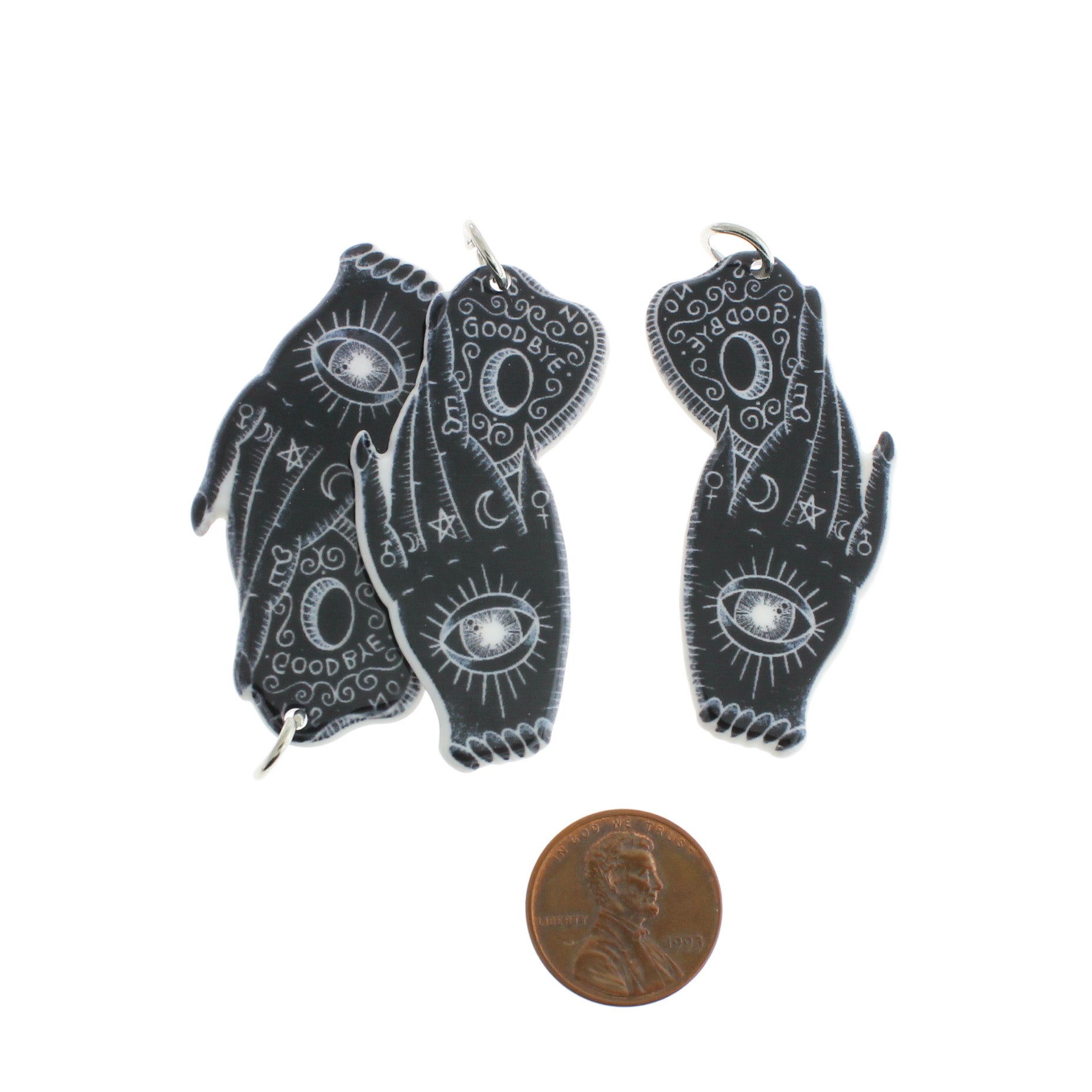 Ouija Hand Resin Charm 2 Sided - Choose Your Color!
