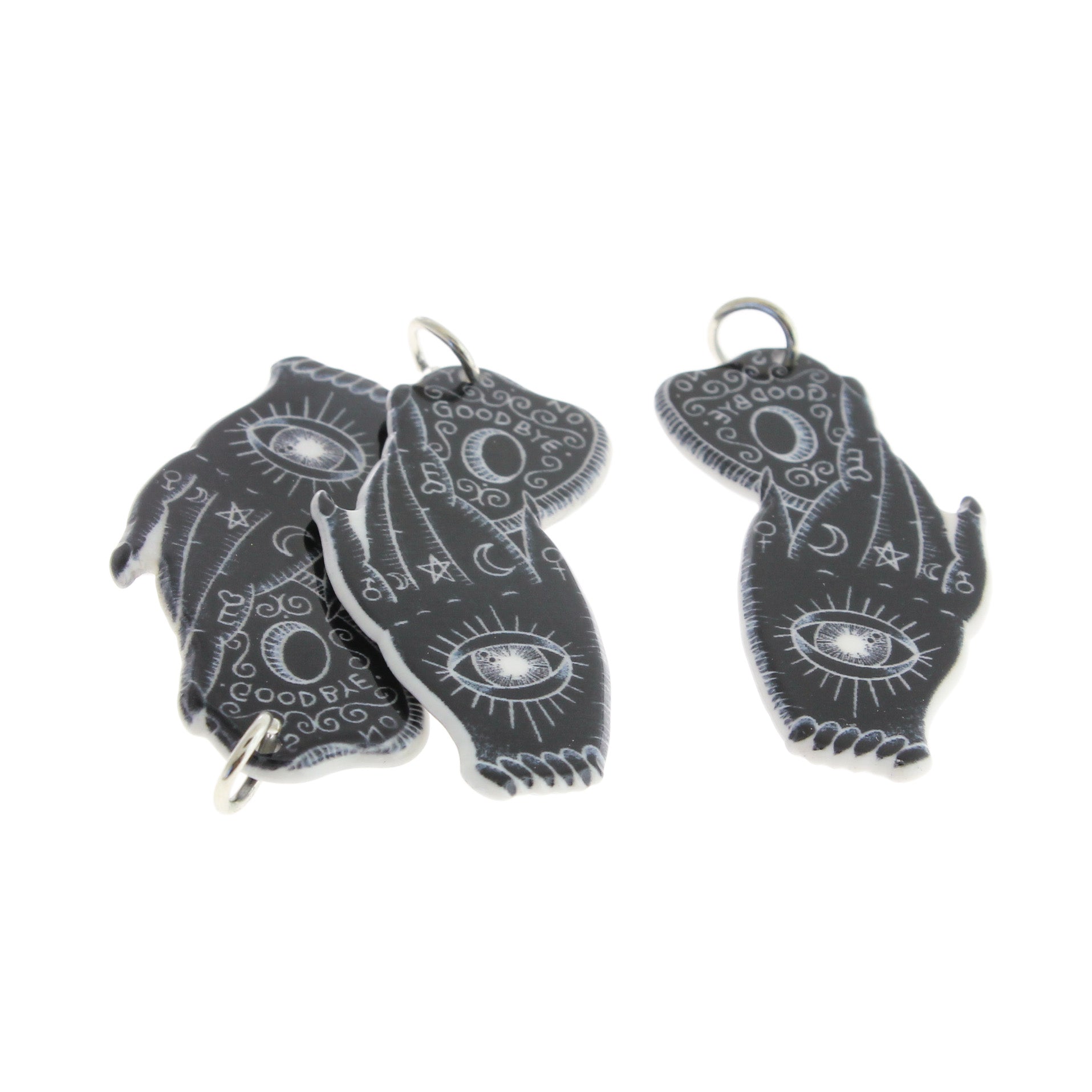 Ouija Hand Resin Charm 2 Sided - Choose Your Color!
