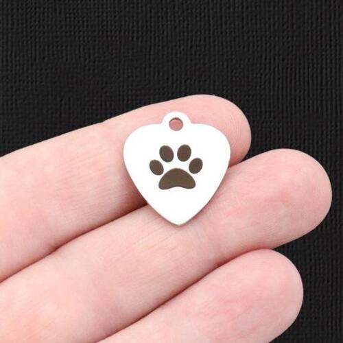 Paw Print Stainless Steel Charms - BFS011-5820