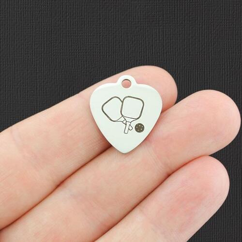 Pickleball Stainless Steel Charms - BFS011-4848