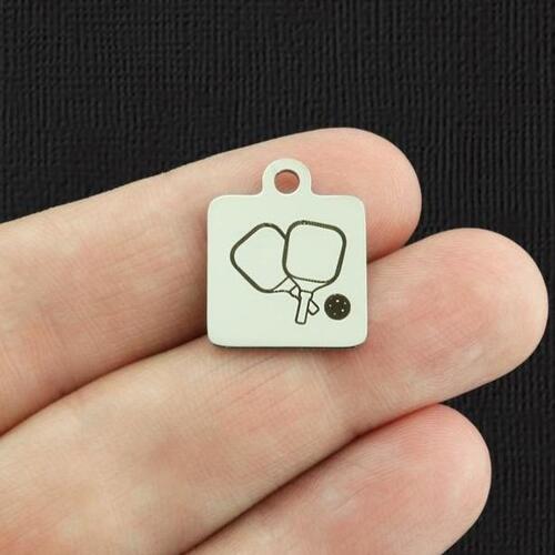 Pickleball Stainless Steel Charms - BFS013-5566