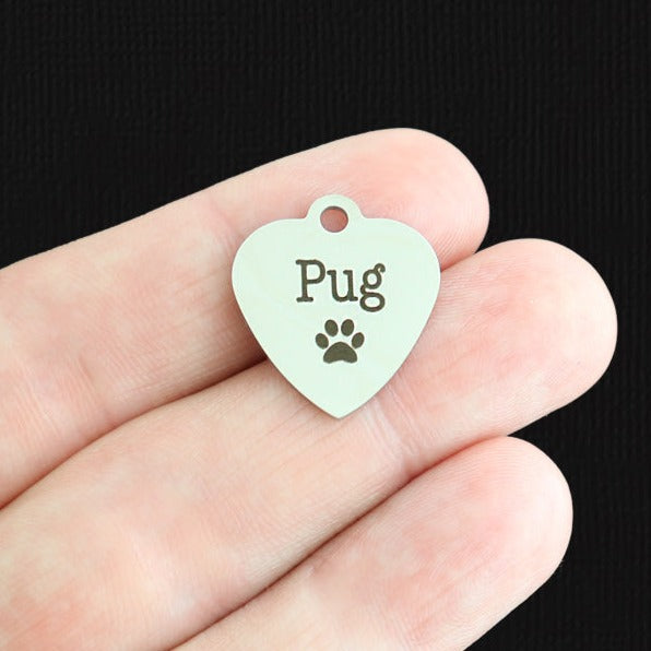 Pug Stainless Steel Charms - BFS011-6854