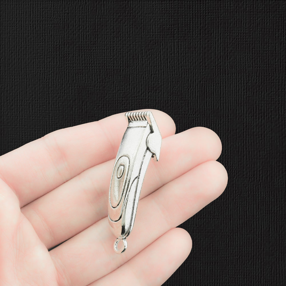 Razor Antique Silver Tone Charm 3D - SC2490