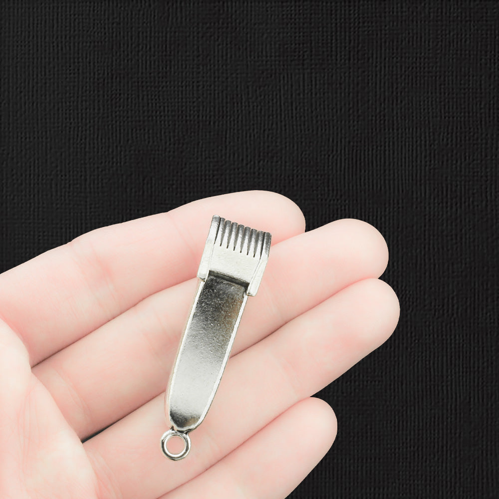 Razor Antique Silver Tone Charm 3D - SC2490