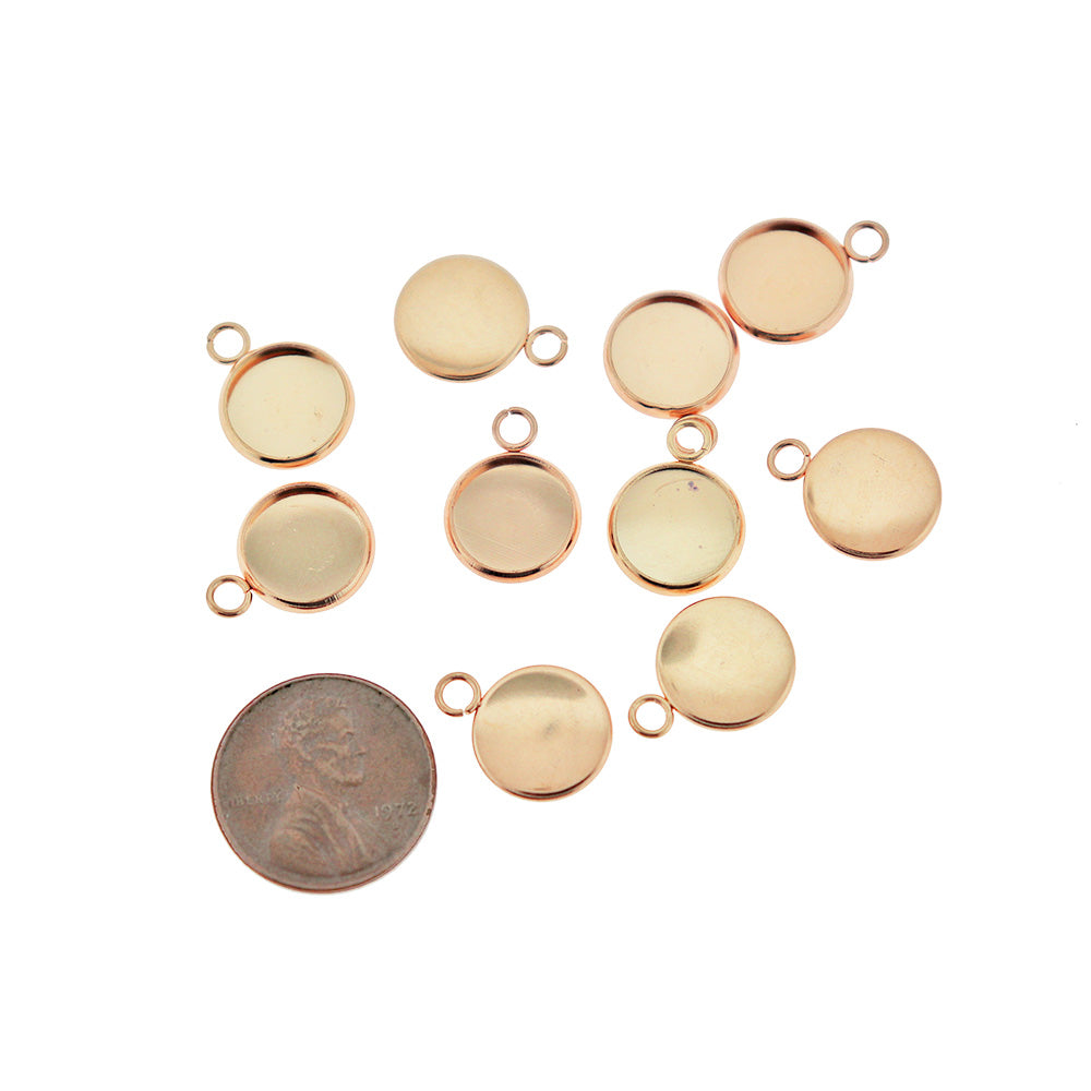 Rose Gold Stainless Steel Cabochon Settings - Choose Your Size!
