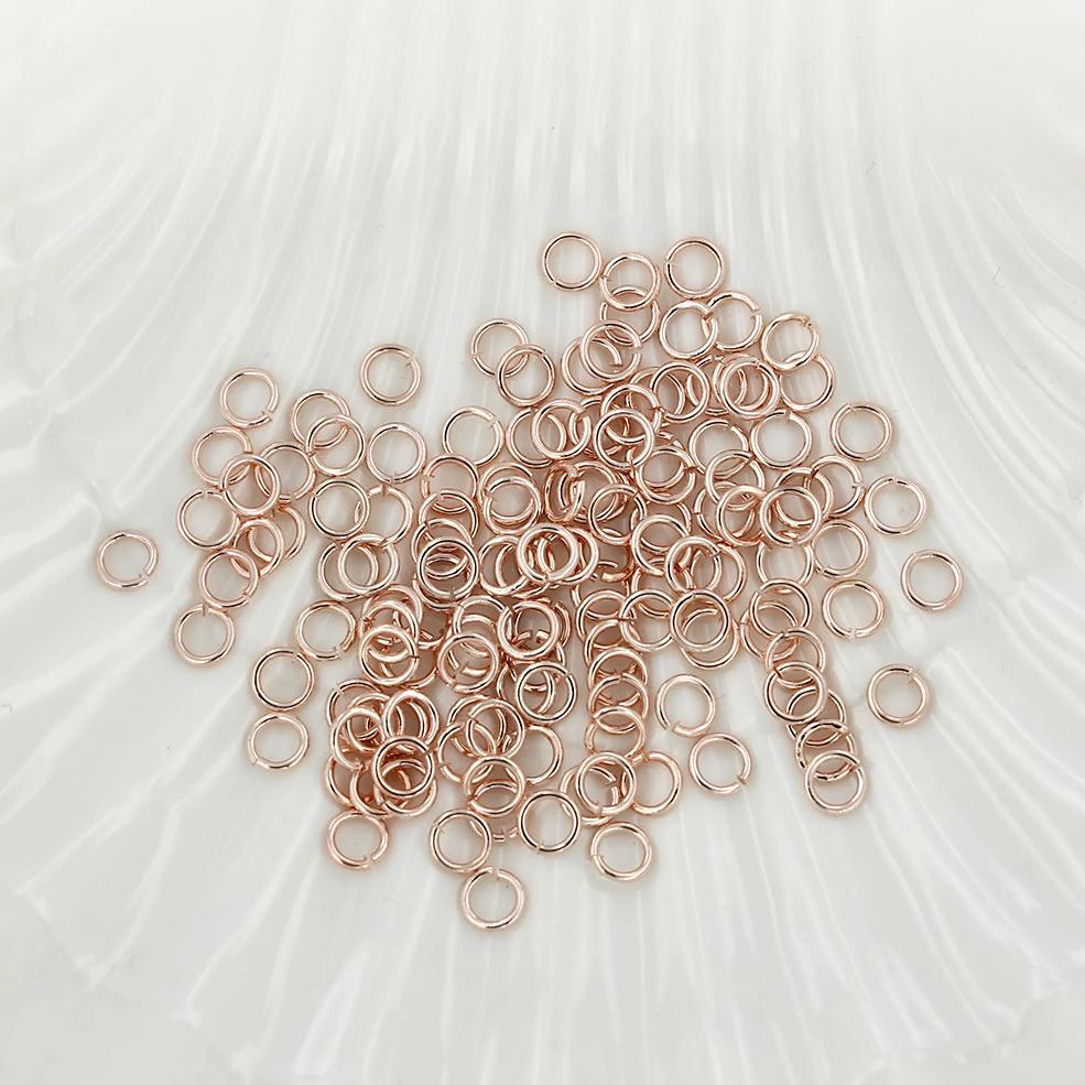 Rose Gold Tone Jump Rings 5m x 0.8mm - Open 20 Gauge - 300 Rings - J101