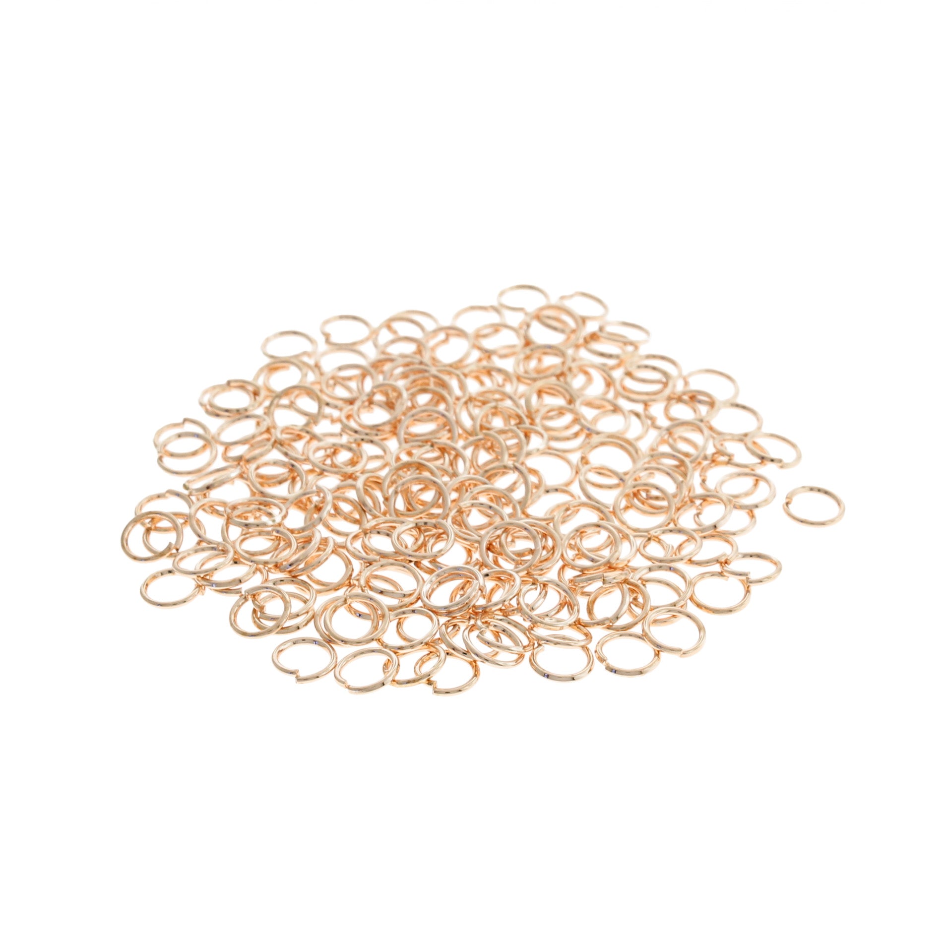 Rose Gold Tone Jump Rings 6mm x 0.7mm - Open 21 Gauge - 1000 Rings - J269