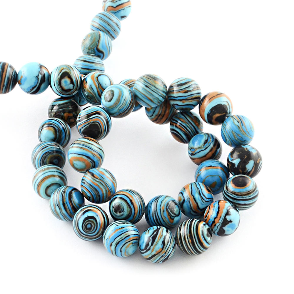 Round Gemstone Beads 6mm - Beautiful Earth Tones - 1 Strand 66 Beads - BD345