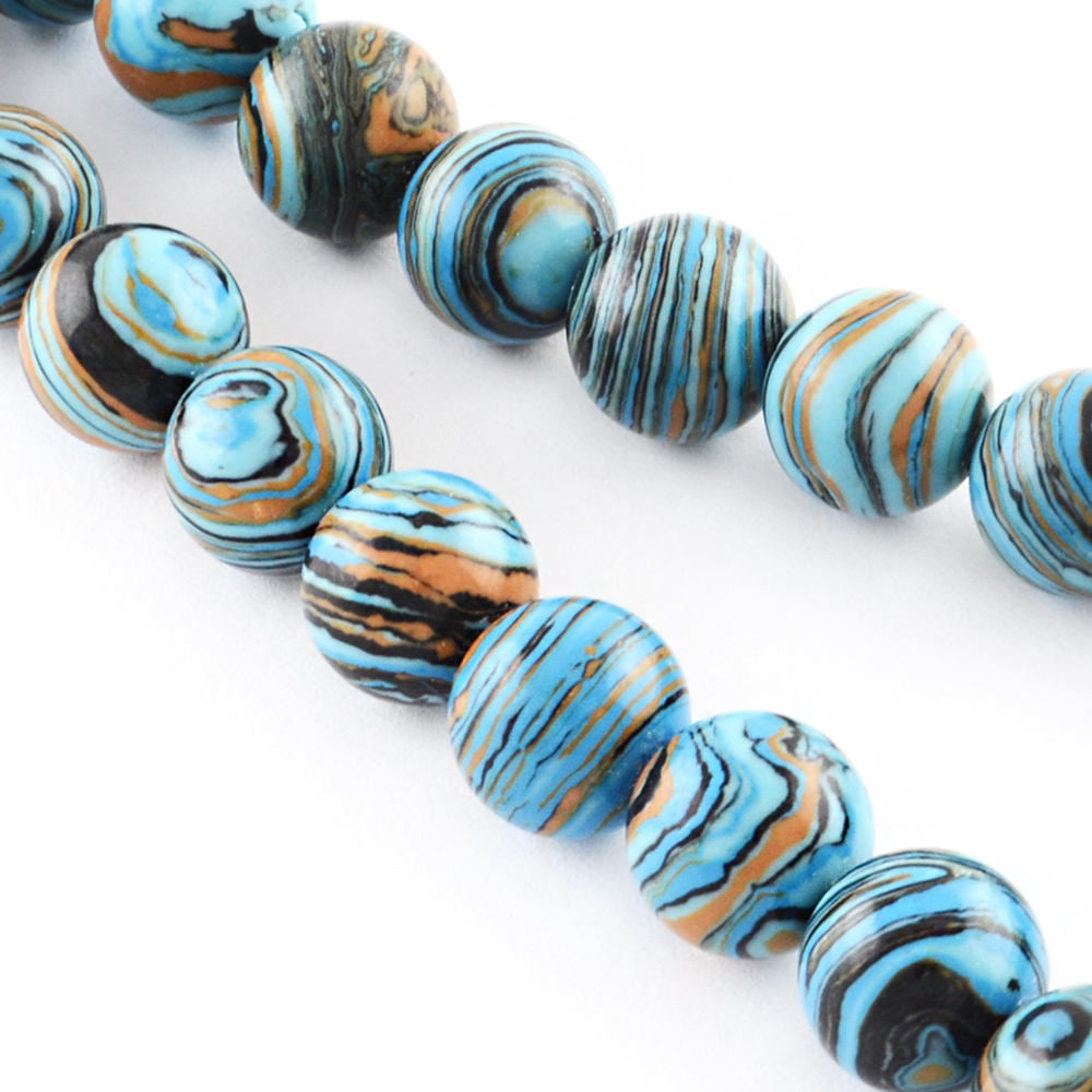 Round Gemstone Beads 6mm - Beautiful Earth Tones - 1 Strand 66 Beads - BD345