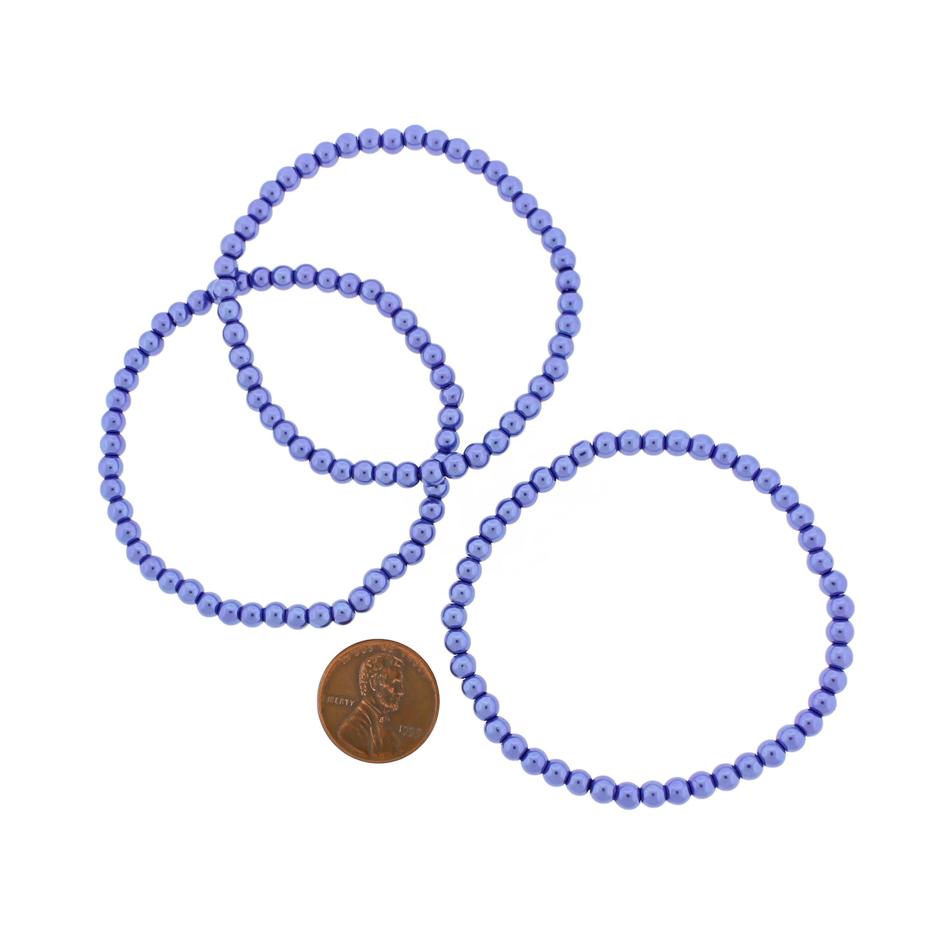 Round Glass Bead Bracelet - 6mm/55mm - Choose Your Color!