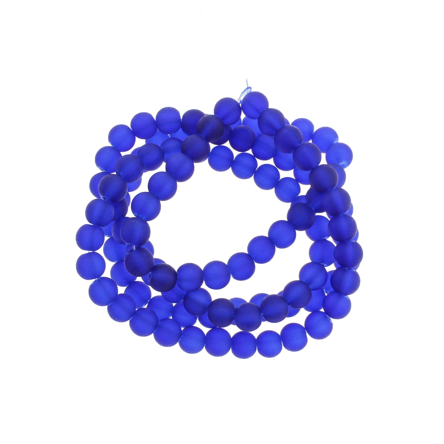 Round Glass Beads 8mm - Frosted - 1 Strand 100 Beads - Choose Your Color!