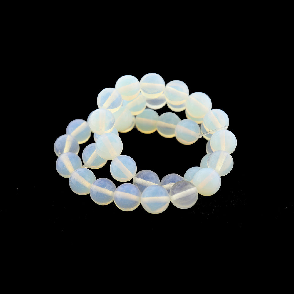 Round Imitation Gemstone Beads 6mm - 12mm - Choose Your Size - Sea Opal - 1 Full 15" Strand - BD2326