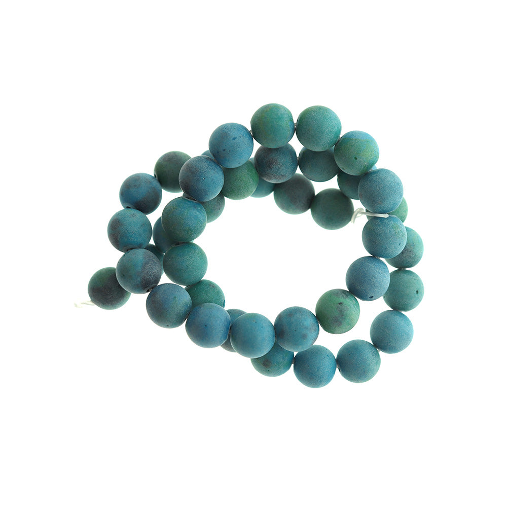 Perles de chrysocolle naturelles rondes 4mm - 14mm - Choisissez votre taille - Serene Ocean Tones - 1 Full 15" Strand - BD1803
