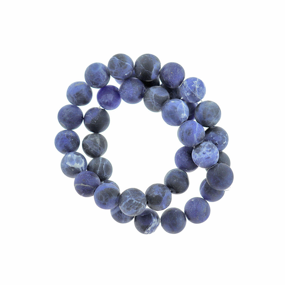 Perles de sodalite naturelles rondes 6mm - 12mm - Choisissez votre taille - Indigo profond - 1 brin complet de 15" - BD2300