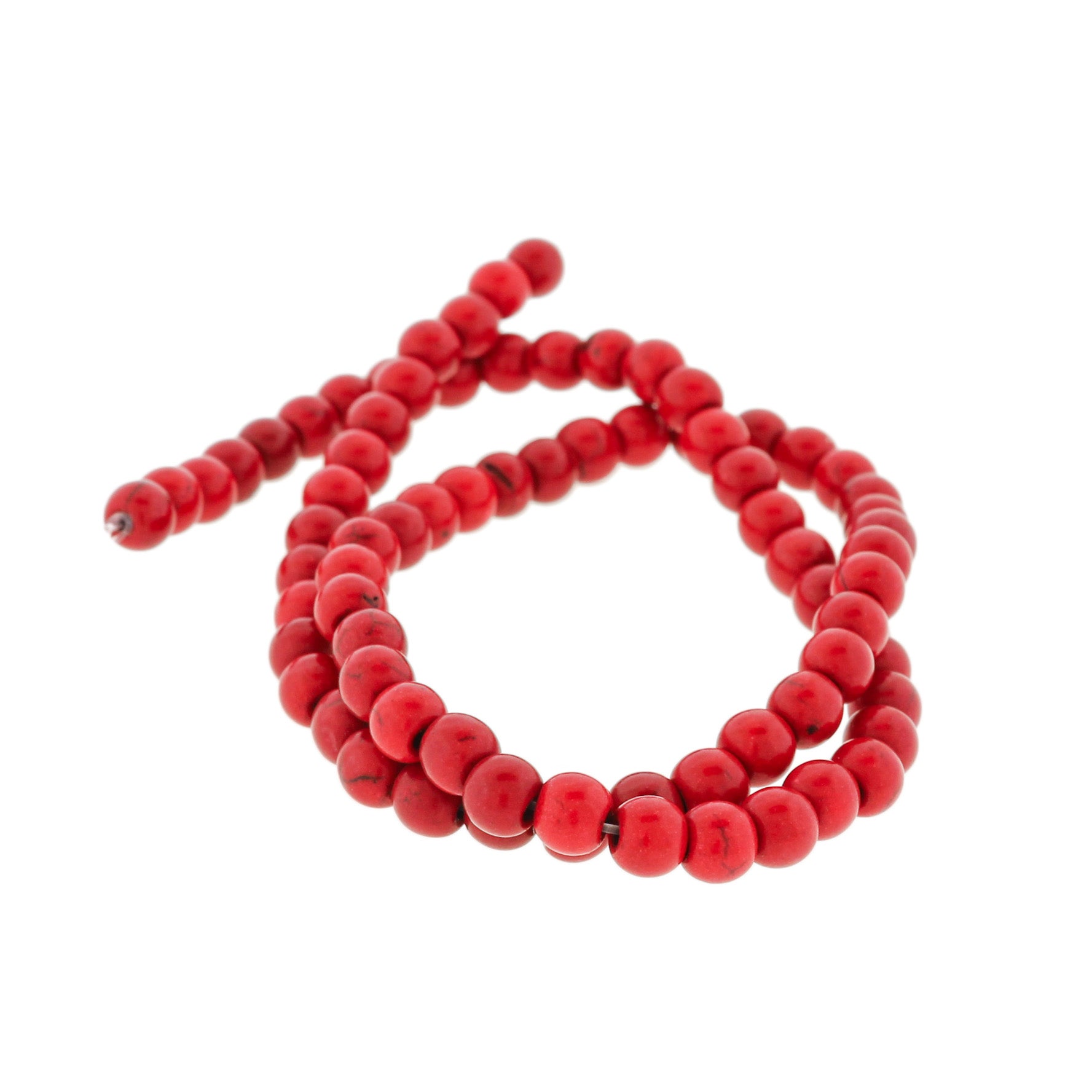 Round Synthetic Turquoise Beads - 6mm - 1 Strand - Choose Your Color!