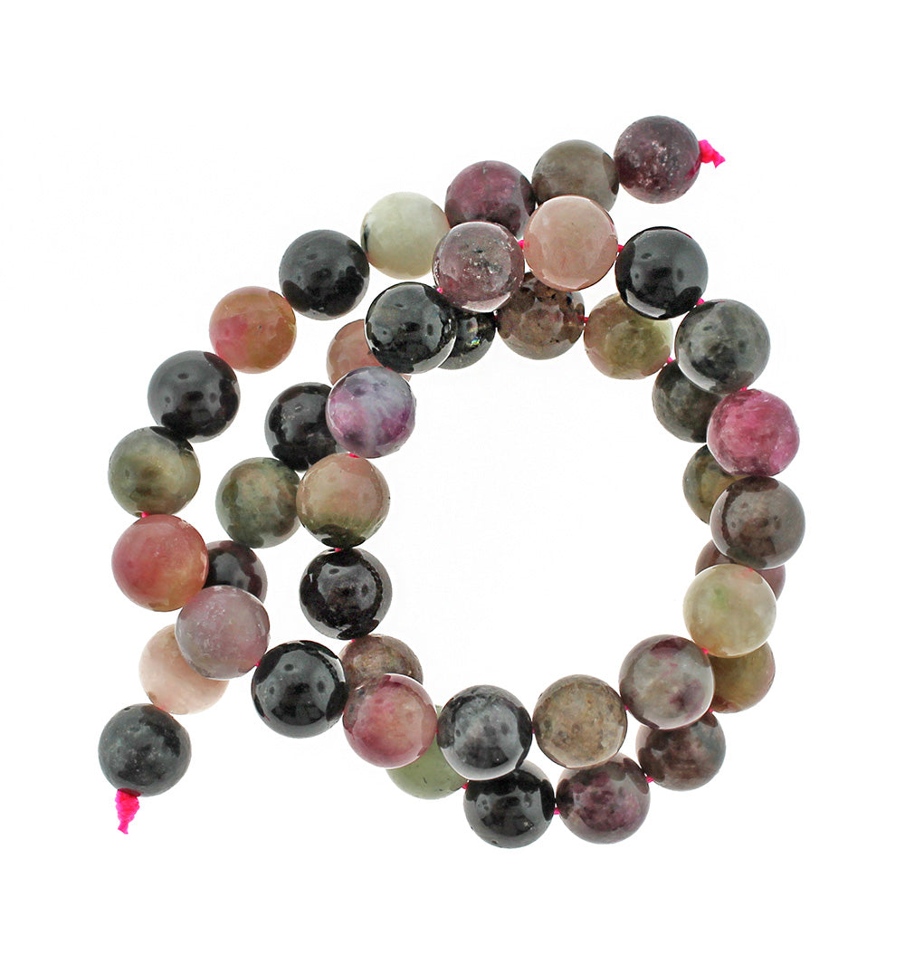 Perles de tourmaline rondes 3mm - 10mm - Choisissez votre taille - Tons de terre en sourdine - 1 brin complet de 15,5" - BD1874