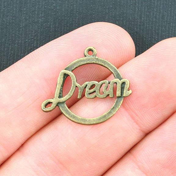 SALE 10 Dream Antique Bronze Tone Charms - BC1041