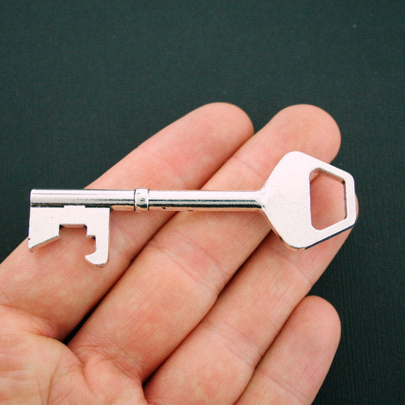 SALE Key Antique Silver Tone Charms - SC5677