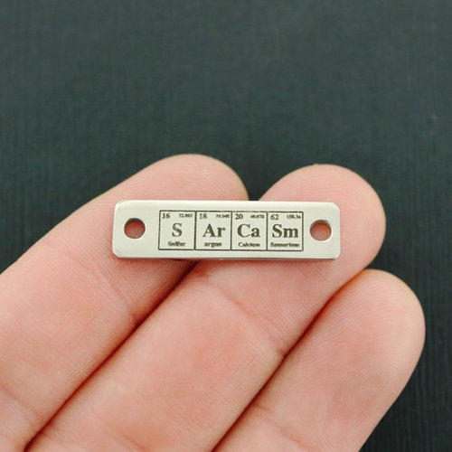 Sarcasm Element Stainless Steel Connector Charms - BFS016-7403