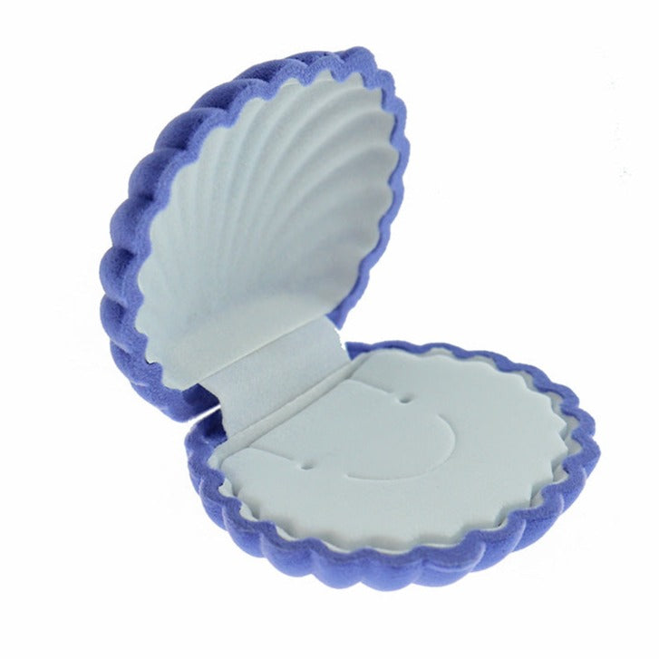 Seashell Jewelry Box - Ocean Blue - 6cm x 5.5cm - 1 Piece - TL243