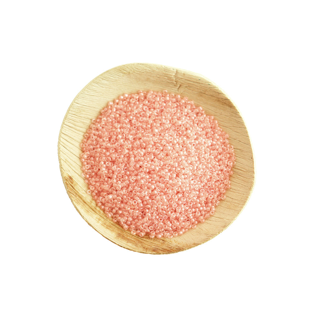 Rocailles Verre 12/0 2mm - Saumon Foncé - 800 Perles - BD1372