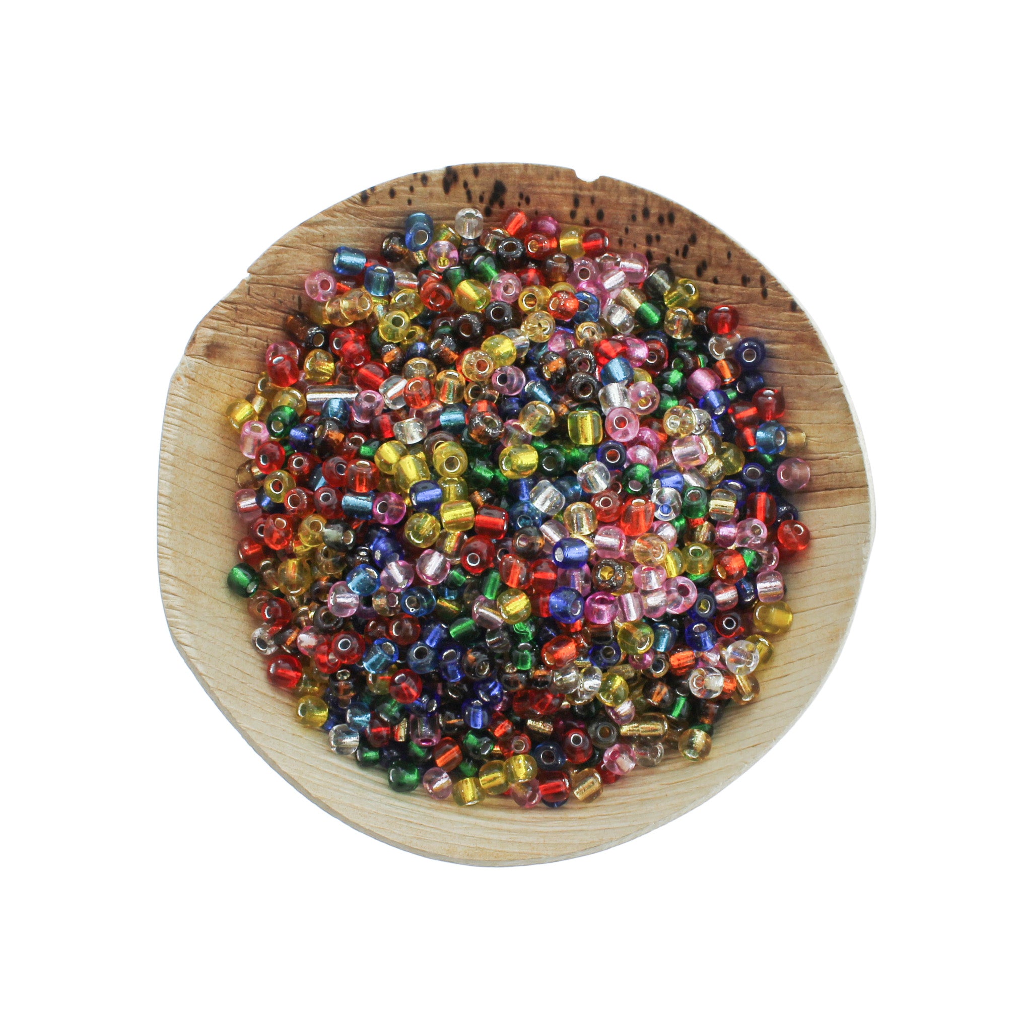 Perles de verre de rocaille 6/0 4mm - Couleurs arc-en-ciel argentées assorties - 100g 1480 perles - BD253