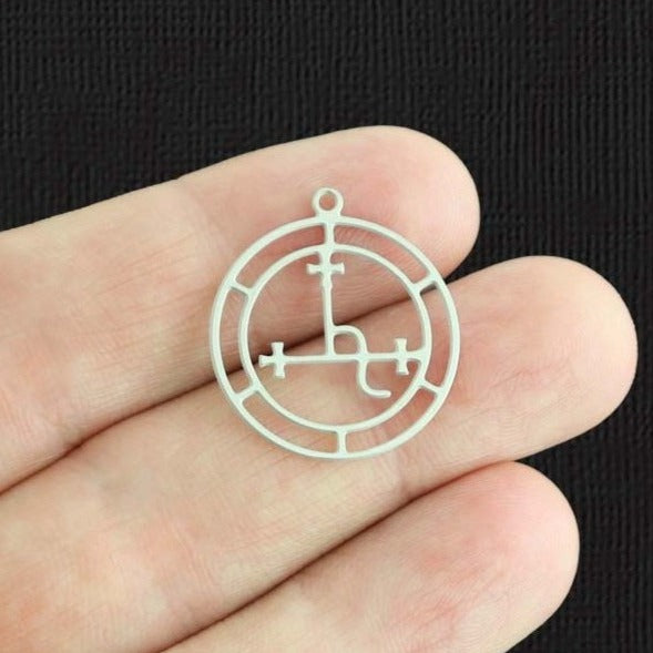 Sigil of Lilith Stainless Steel Charm 2 Sided - SSP507