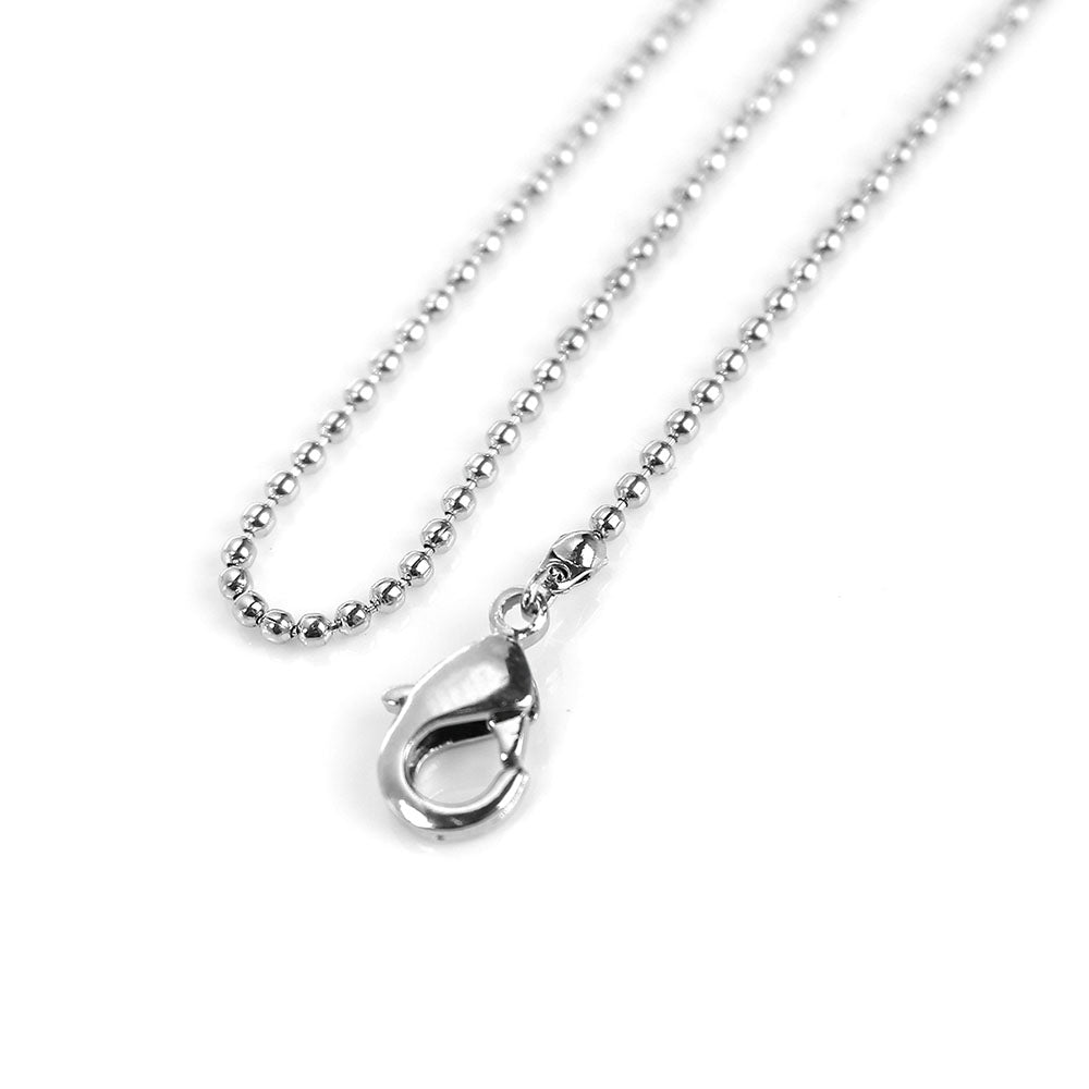 Silver Tone Ball Chain Necklace 27" - 1.5mm - Choose Your Quantity!
