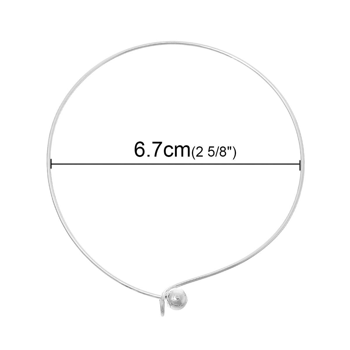 Bracelet argenté 8,5" - 1,5 mm - 1 bracelet - N211