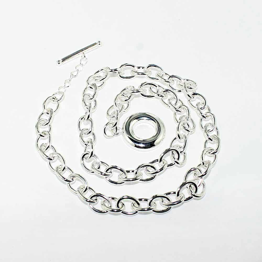 Silver Tone Cable Chain Necklace 18" - 5mm - Choose Your Quantity!