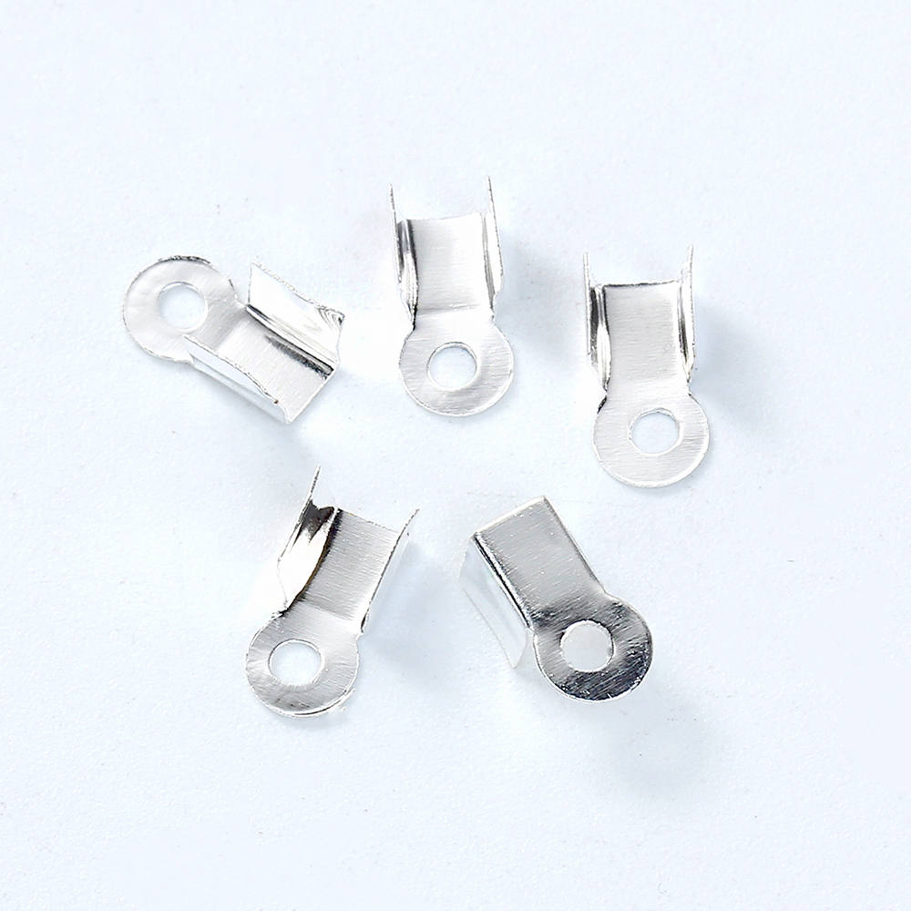 Embouts de cordon argentés - 8 mm x 4 mm - 500 pièces - FD506