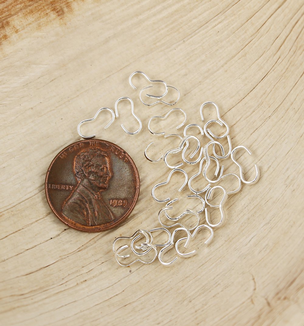 Embouts de cordon de connecteur à sertir argentés - 9 mm x 4 mm - 100 pièces - Z840