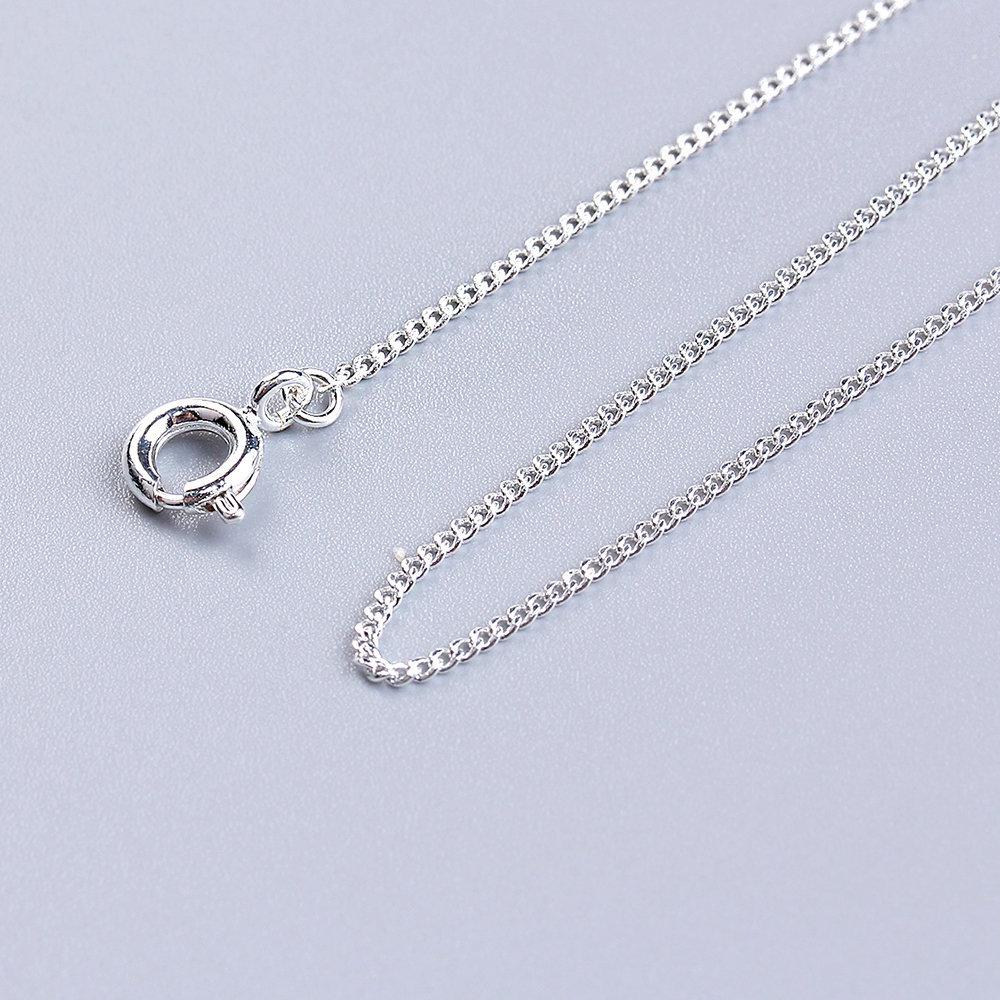 Silver Tone Curb Chain Necklace 19" - 2mm - Choose Your Quantity!