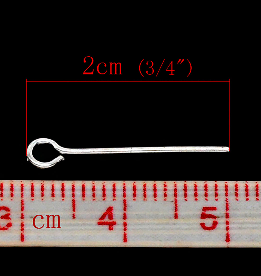 Silver Tone Eye Pins - 20mm - 700 Pieces - PIN66