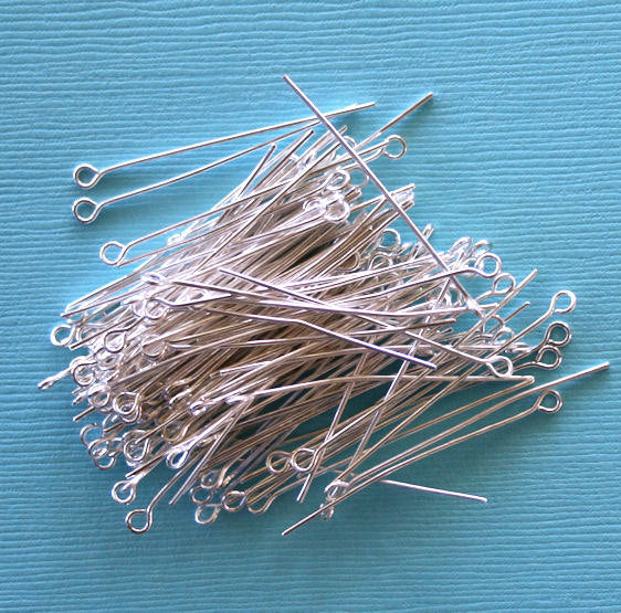 Épingles à œil argentées - 40 mm - 350 pièces - PIN12