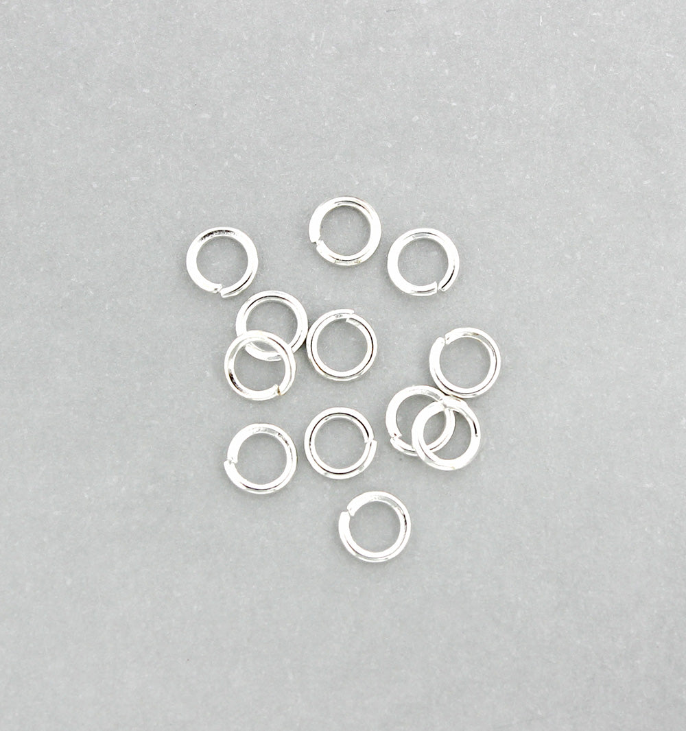 Silver Tone Jump Rings 4mm x 0.7mm - Open 21 Gauge - 250 Rings - J001