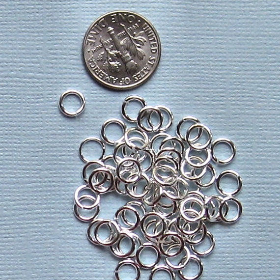 Silver Tone Jump Rings 6mm x 0.9mm - Open 19 Gauge - 600 Rings - J003