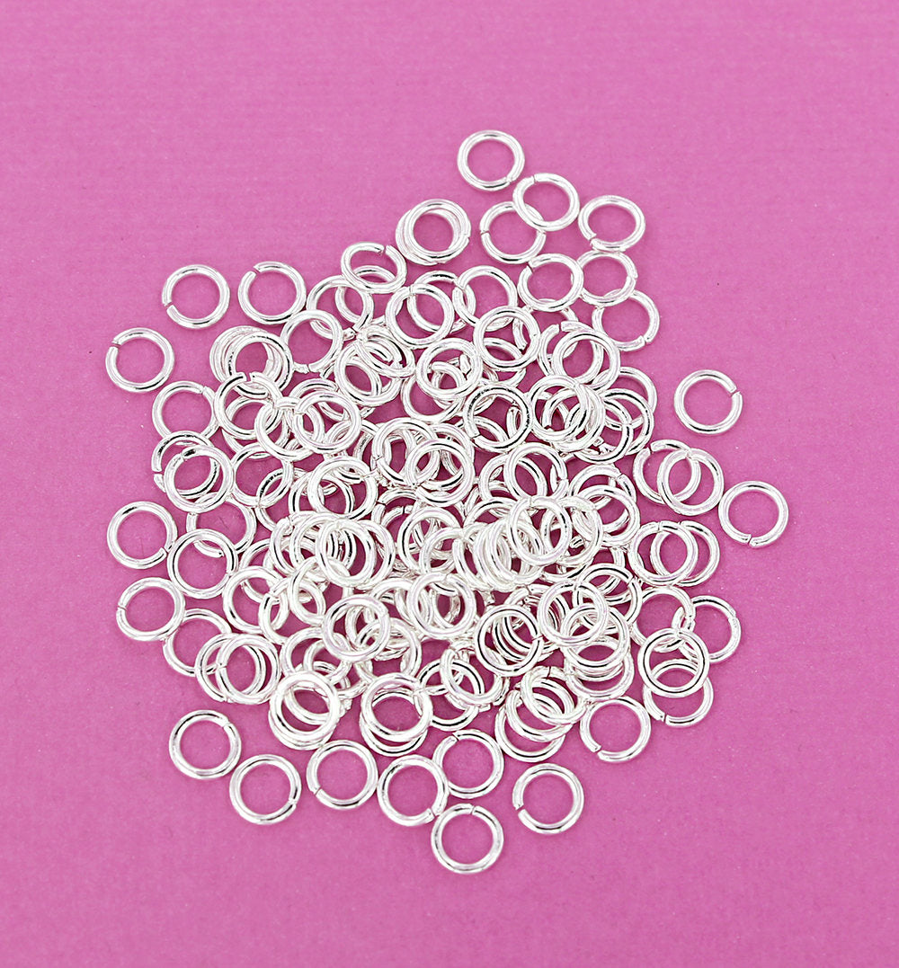 Anneaux argentés 6 mm x 1 mm - Calibre 18 ouvert - 250 anneaux - J092