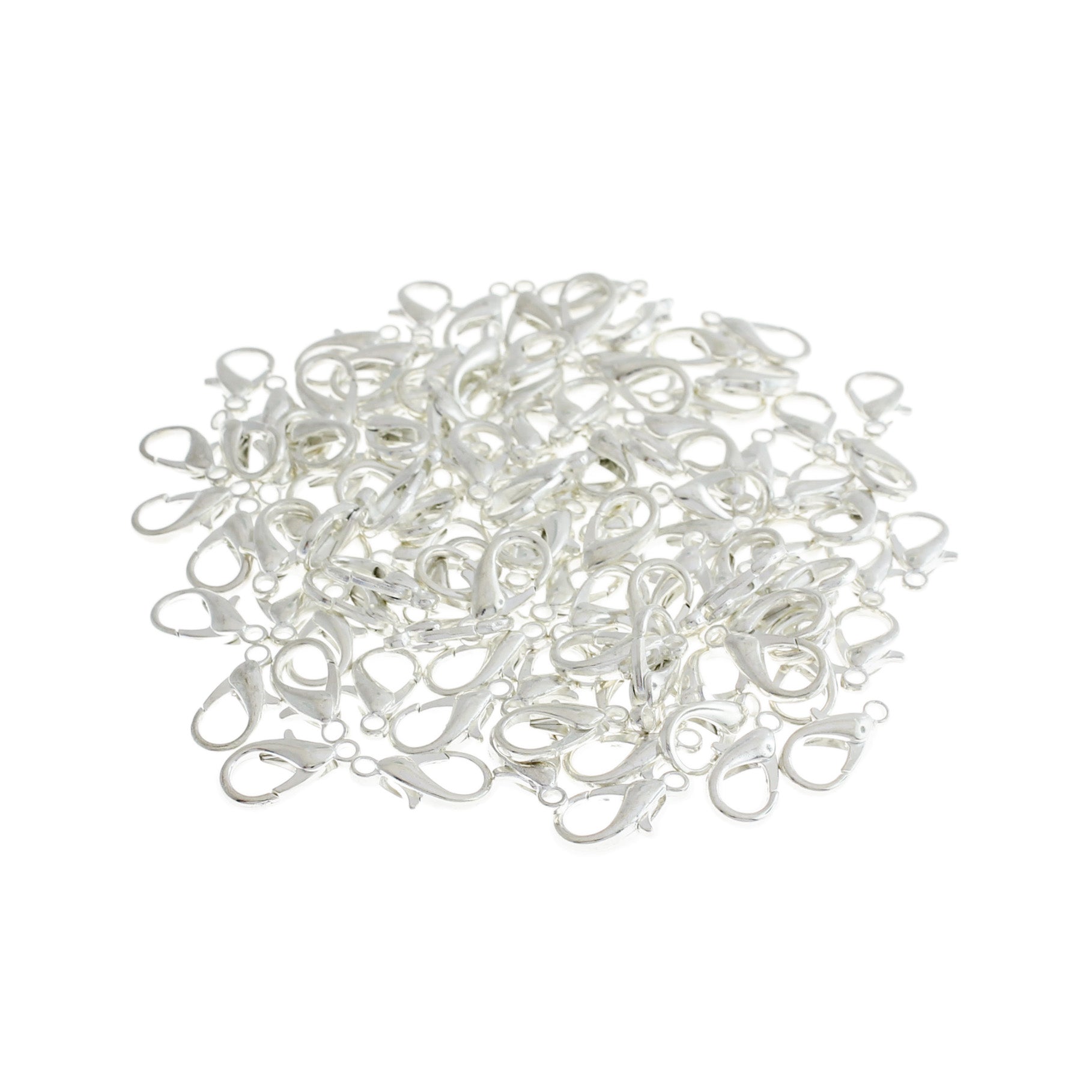 Silver Tone Lobster Clasps 16mm x 8mm - 25 Clasps - FF252