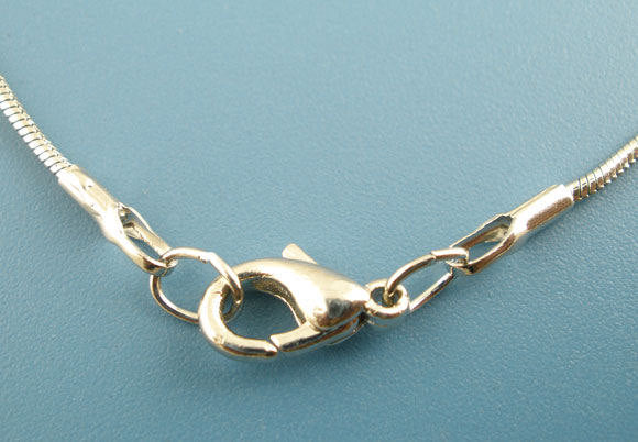 Silver Tone Snake Chain Necklaces - 1.2mm - Choose Your Length
