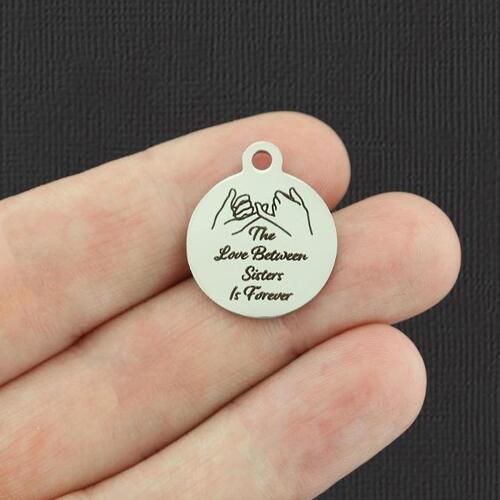 Sisters Stainless Steel Charms - The love between is forever - BFS001-5562