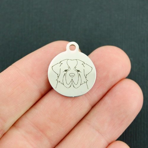 St Bernard Stainless Steel Charms - BFS001-3882