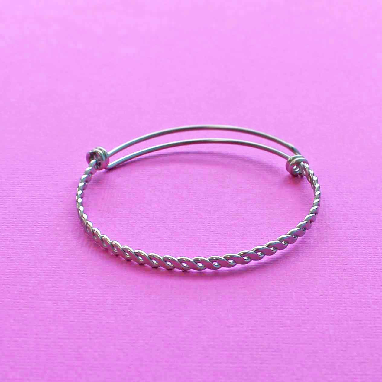 Stainless Steel Adjustable Bangle - 63mm - Choose Your Quantity!