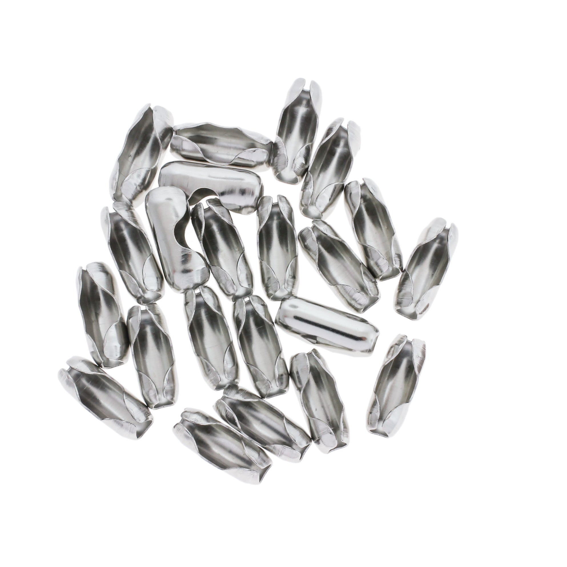 Connecteur de chaîne à billes en acier inoxydable 24 mm x 10 mm - 10 fermoirs - FD1062