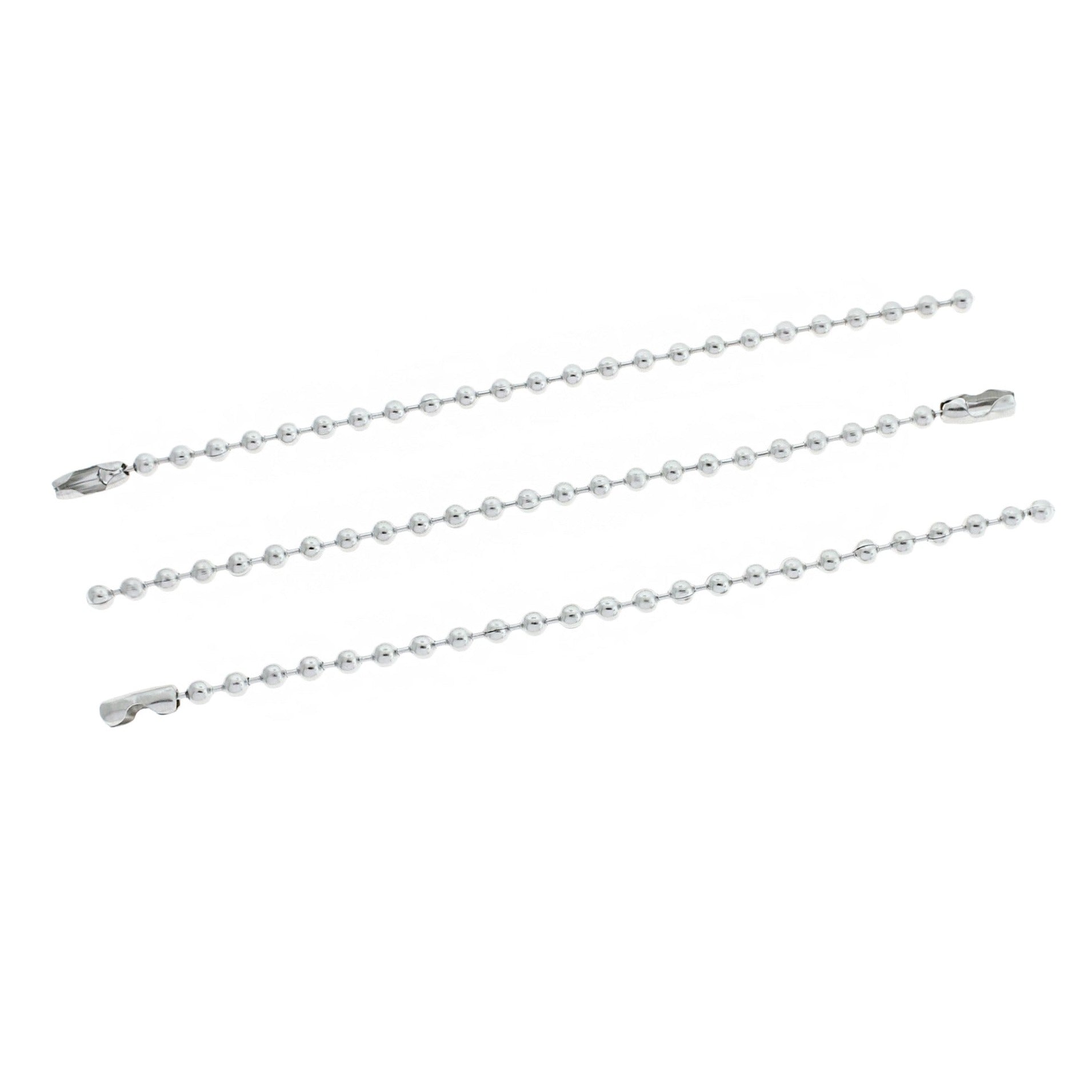 Stainless Steel Ball Chain Keychain 102mm - 2.8mm - 20 Keychains - FD1012