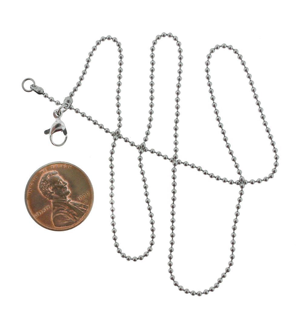 Stainless Steel Ball Chain Necklace 18"- 1.5mm - Choose Your Quantity!