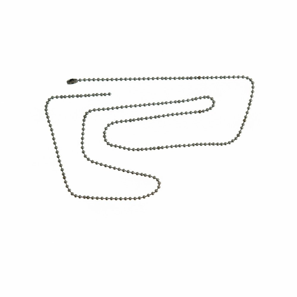 Colliers Chaîne Boule Acier Inoxydable 18" - 1mm - 10 Colliers - N085