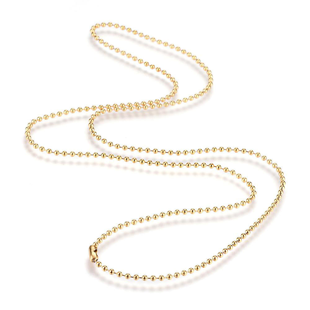 Stainless Steel Ball Chain Necklaces 30" - 3mm - Choose Your Tone!