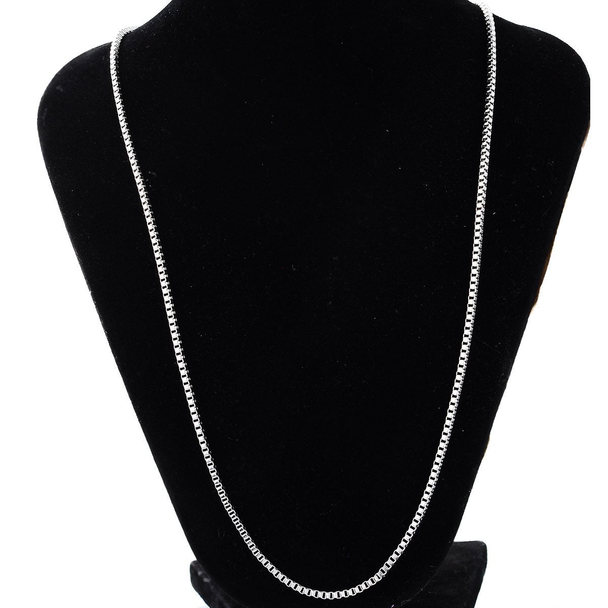 Stainless Steel Box Chain Necklace 20" - 2mm - Choose Your Tone!